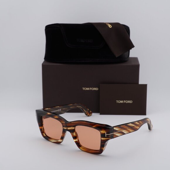 Tom Ford Ilias FT1154 55E Square Sunglasses - Havana/Brown - Picture 7 of 10